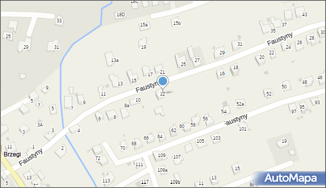 Sułkowice, bł. s. Faustyny, 12, mapa Sułkowice