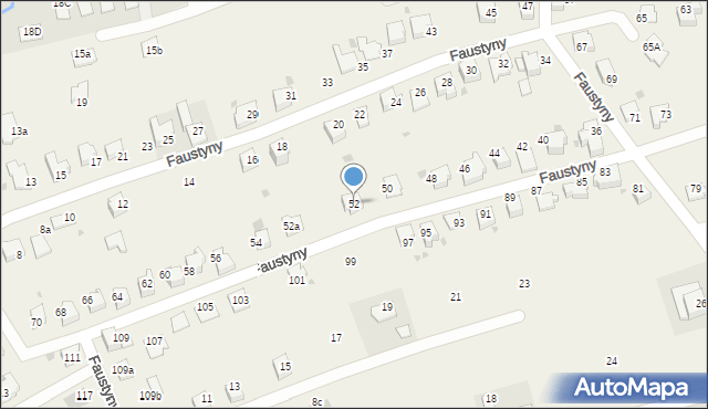 Sułkowice, bł. s. Faustyny, 52, mapa Sułkowice