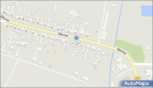 Sulmierzyce, Błonie, 13, mapa Sulmierzyce