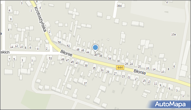 Sulmierzyce, Błonie, 40, mapa Sulmierzyce