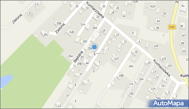 Świerklany, Błękitna, 4, mapa Świerklany