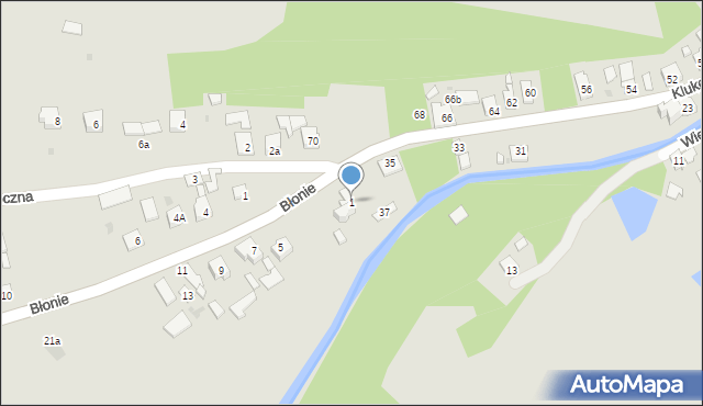 Szczebrzeszyn, Błonie, 1, mapa Szczebrzeszyn