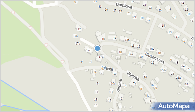 Szczecin, Bluszczowa, 17d, mapa Szczecina