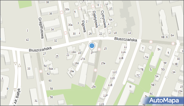 Warszawa, Bluszczańska, 17, mapa Warszawy