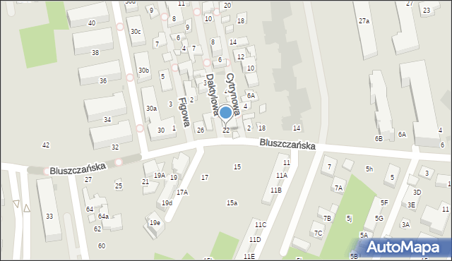 Warszawa, Bluszczańska, 22, mapa Warszawy