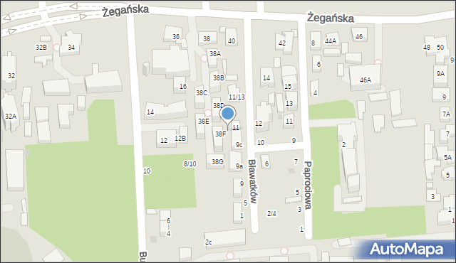 Warszawa, Bławatków, 11, mapa Warszawy