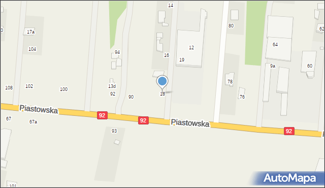 Wielgolas Brzeziński, Bluszczowa, 18, mapa Wielgolas Brzeziński