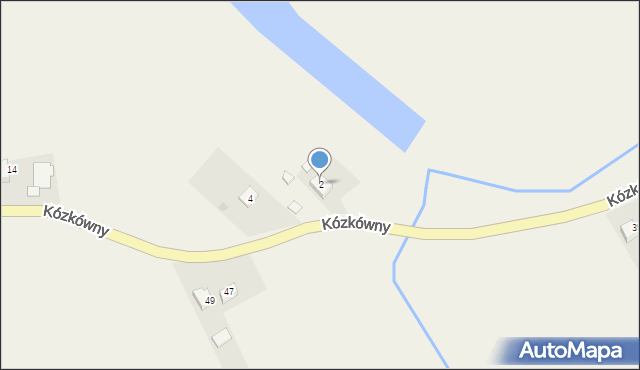 Zabawa, bł. Kózkówny Karoliny, 2, mapa Zabawa