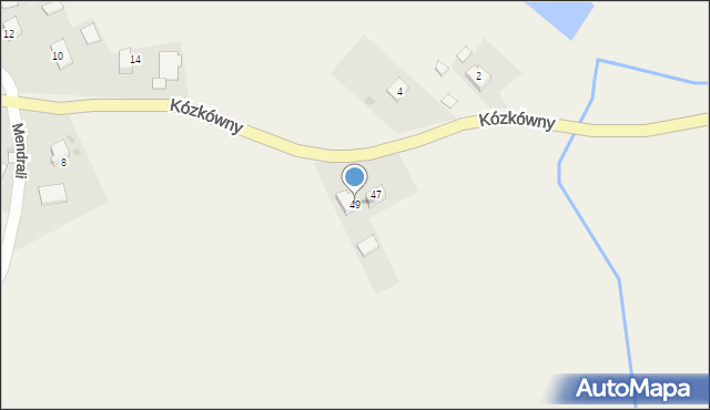 Zabawa, bł. Kózkówny Karoliny, 49, mapa Zabawa