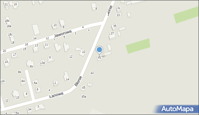 Zamość, Błonie, 41, mapa Zamościa