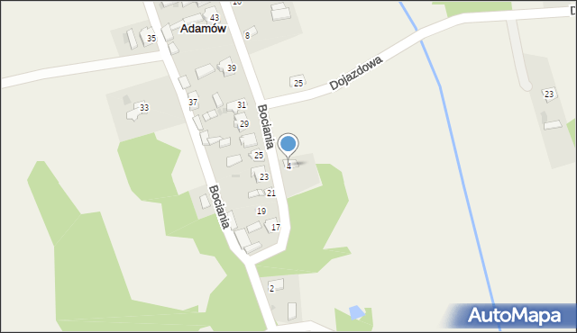 Adamów, Bociania, 4, mapa Adamów