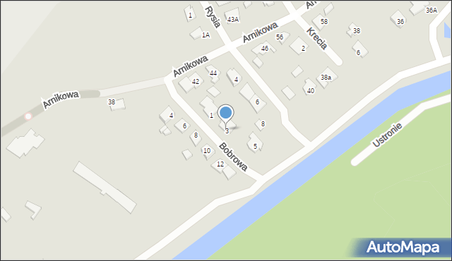 Augustów, Bobrowa, 3, mapa Augustów