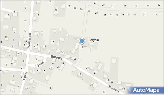 Będkowice, Borowa, 13, mapa Będkowice