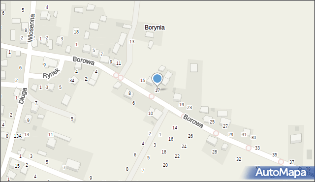 Będkowice, Borowa, 17, mapa Będkowice