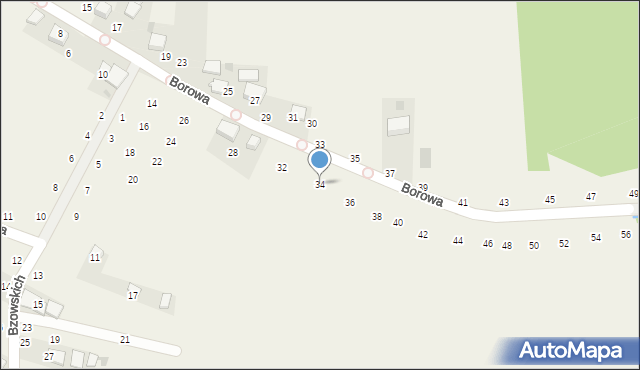 Będkowice, Borowa, 34, mapa Będkowice