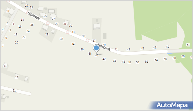 Będkowice, Borowa, 40, mapa Będkowice