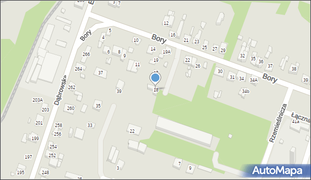 Będzin, Bory, 18, mapa Będzin