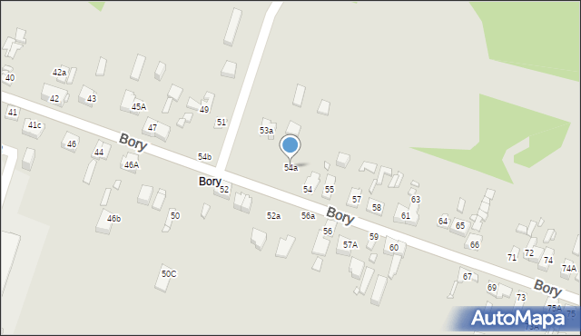 Będzin, Bory, 54a, mapa Będzin