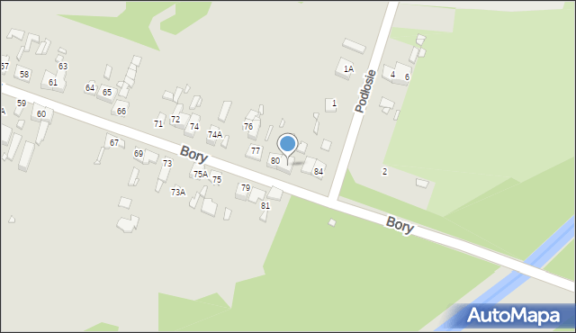 Będzin, Bory, 83, mapa Będzin