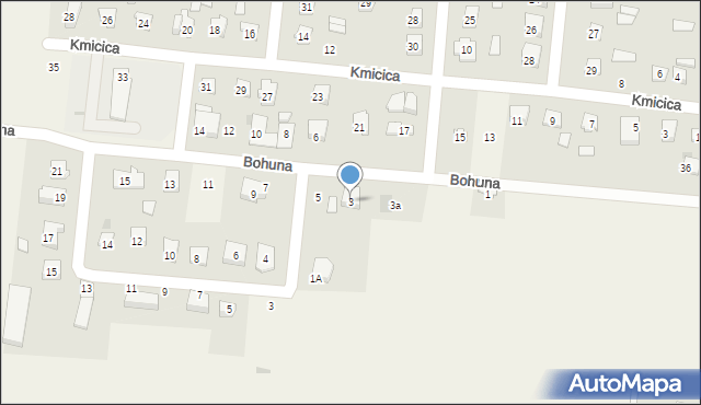 Biała, Bohuna Jerzego, 3, mapa Biała