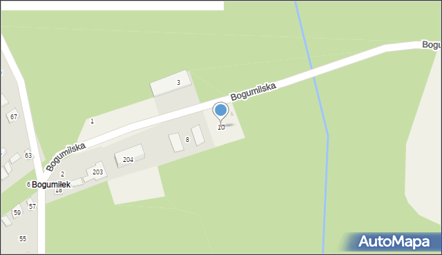 Biała Wielka, Bogumilska, 10, mapa Biała Wielka