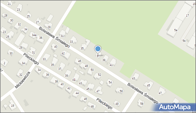 Białogard, Bolesława Śmiałego, 37, mapa Białogard