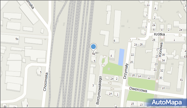 Białogard, Borzymowskiego Marcina, 5a, mapa Białogard