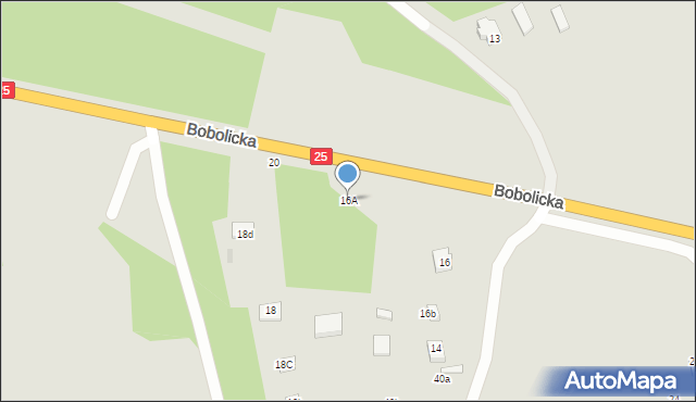 Biały Bór, Bobolicka, 16A, mapa Biały Bór