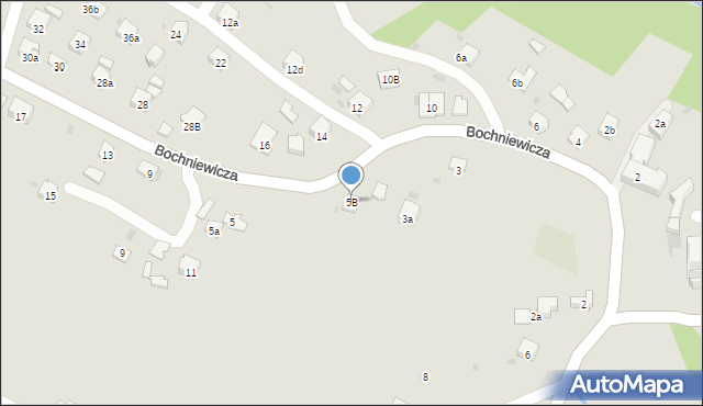 Biecz, Bochniewicza, 5B, mapa Biecz