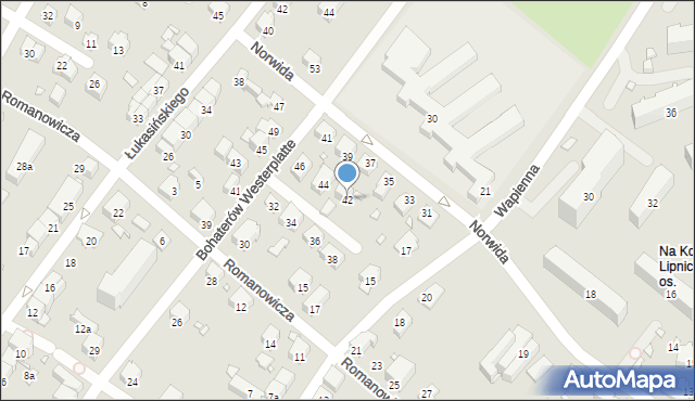 Bielsko-Biała, Bohaterów Westerplatte, 42, mapa Bielsko-Białej