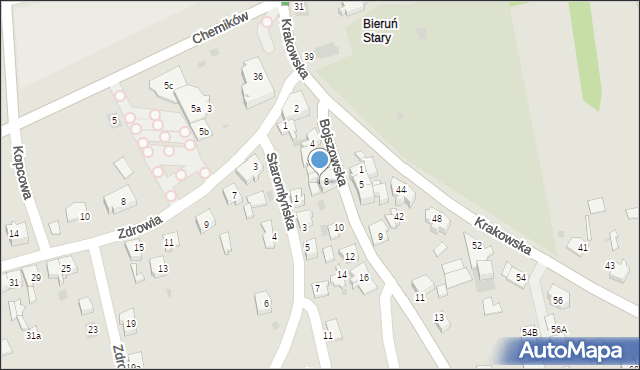 Bieruń, Bojszowska, 8a, mapa Bieruń