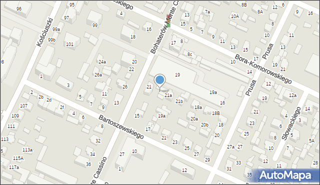 Biłgoraj, Bohaterów Monte Cassino, 21c, mapa Biłgoraj