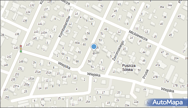 Biłgoraj, Bohaterów Monte Cassino, 57, mapa Biłgoraj