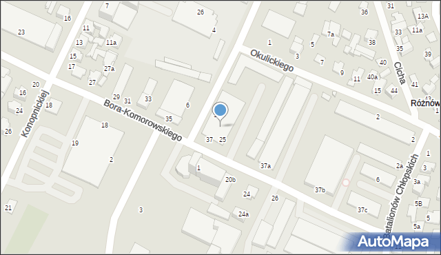 Biłgoraj, Bora-Komorowskiego Tadeusza, gen., 25, mapa Biłgoraj