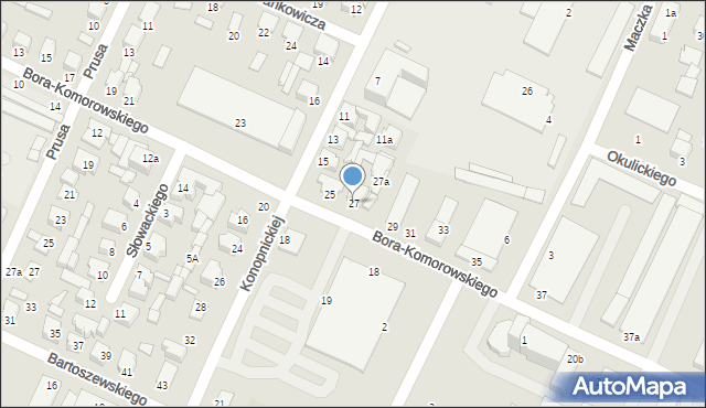 Biłgoraj, Bora-Komorowskiego Tadeusza, gen., 27, mapa Biłgoraj