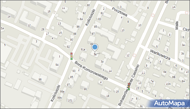 Biłgoraj, Bora-Komorowskiego Tadeusza, gen., 3a, mapa Biłgoraj