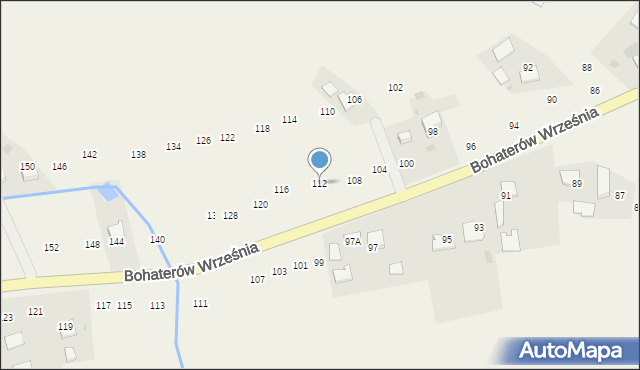 Biskupice Radłowskie, Bohaterów Września, 112, mapa Biskupice Radłowskie