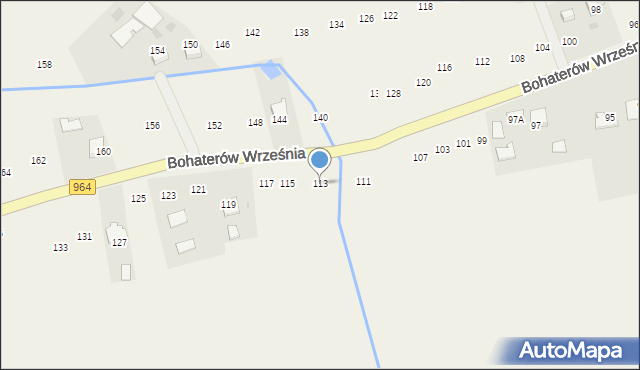 Biskupice Radłowskie, Bohaterów Września, 113, mapa Biskupice Radłowskie