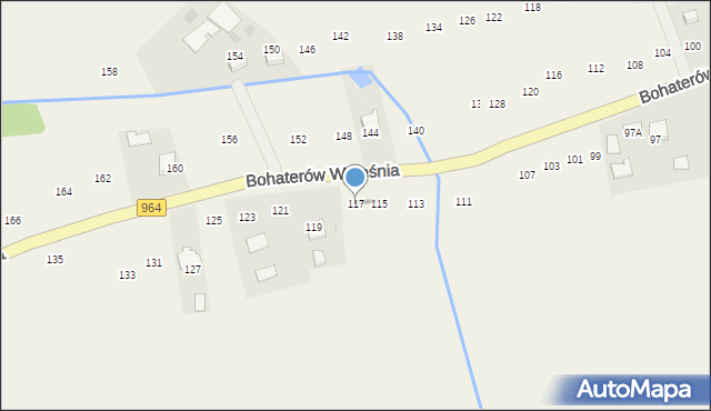 Biskupice Radłowskie, Bohaterów Września, 117, mapa Biskupice Radłowskie