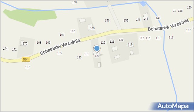 Biskupice Radłowskie, Bohaterów Września, 127, mapa Biskupice Radłowskie