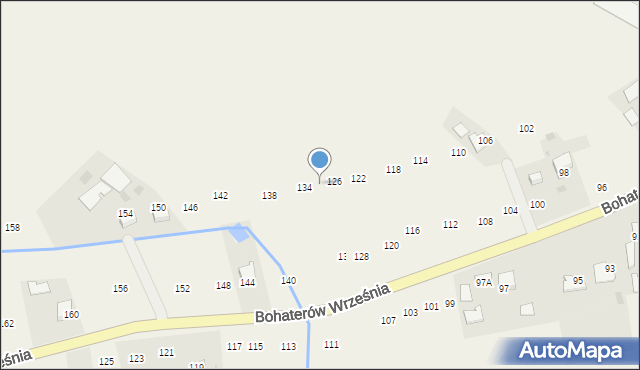 Biskupice Radłowskie, Bohaterów Września, 130, mapa Biskupice Radłowskie