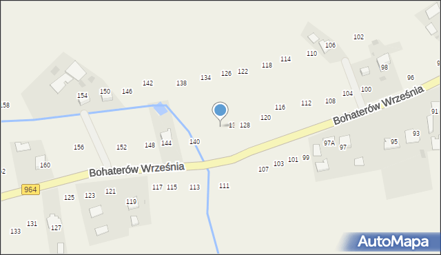 Biskupice Radłowskie, Bohaterów Września, 136, mapa Biskupice Radłowskie