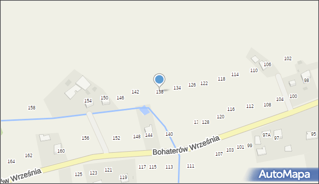 Biskupice Radłowskie, Bohaterów Września, 138, mapa Biskupice Radłowskie