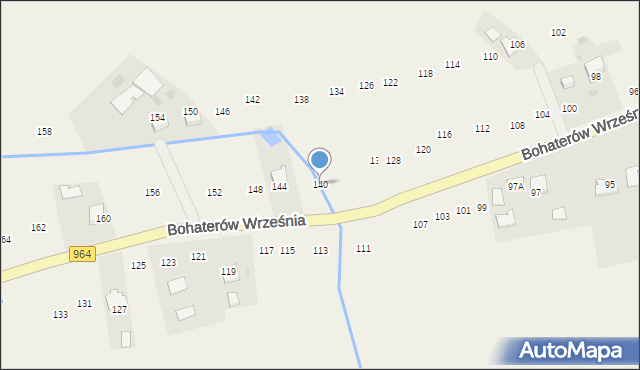 Biskupice Radłowskie, Bohaterów Września, 140, mapa Biskupice Radłowskie