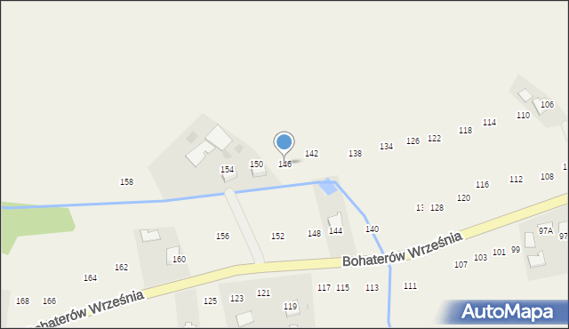 Biskupice Radłowskie, Bohaterów Września, 146, mapa Biskupice Radłowskie