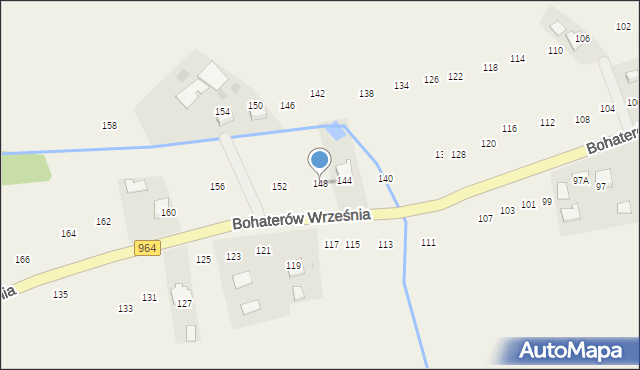 Biskupice Radłowskie, Bohaterów Września, 148, mapa Biskupice Radłowskie