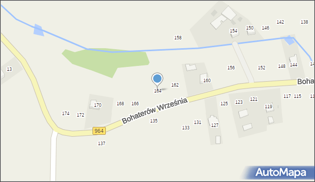 Biskupice Radłowskie, Bohaterów Września, 164, mapa Biskupice Radłowskie