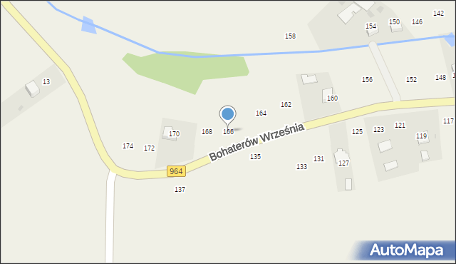 Biskupice Radłowskie, Bohaterów Września, 166, mapa Biskupice Radłowskie