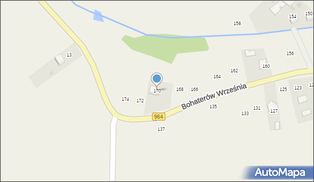 Biskupice Radłowskie, Bohaterów Września, 170, mapa Biskupice Radłowskie