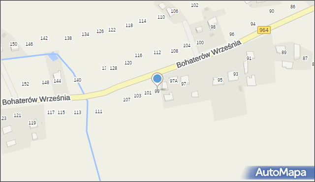 Biskupice Radłowskie, Bohaterów Września, 99, mapa Biskupice Radłowskie